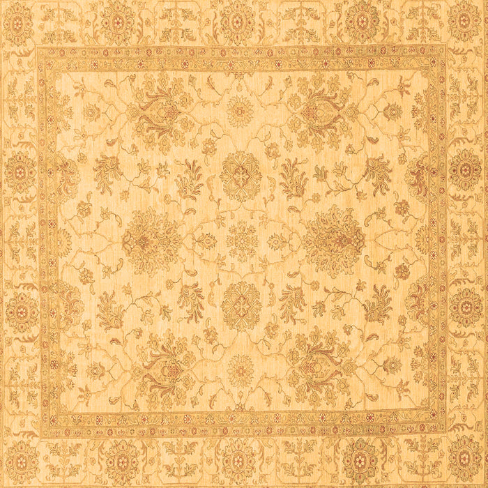 Square Machine Washable Oriental Brown Modern Rug, wshabs3980brn