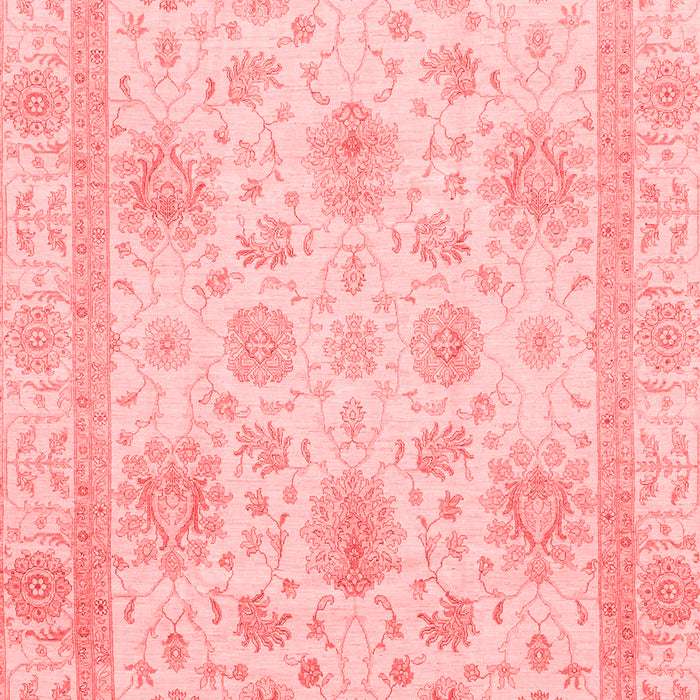 Machine Washable Oriental Red Modern Rug, wshabs3980red