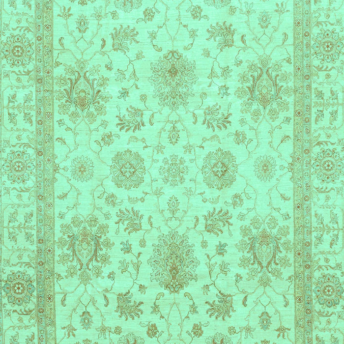 Machine Washable Oriental Turquoise Modern Area Rugs, wshabs3980turq