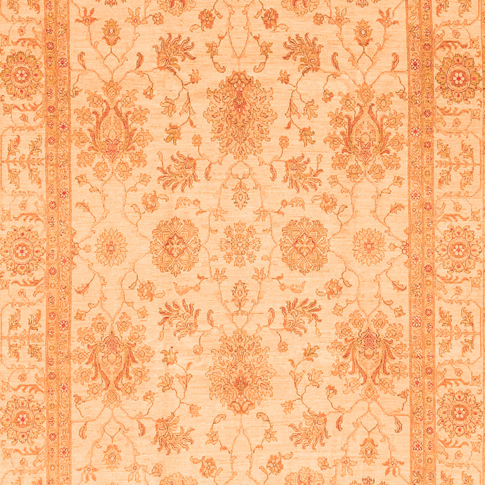 Machine Washable Oriental Orange Modern Area Rugs, wshabs3980org
