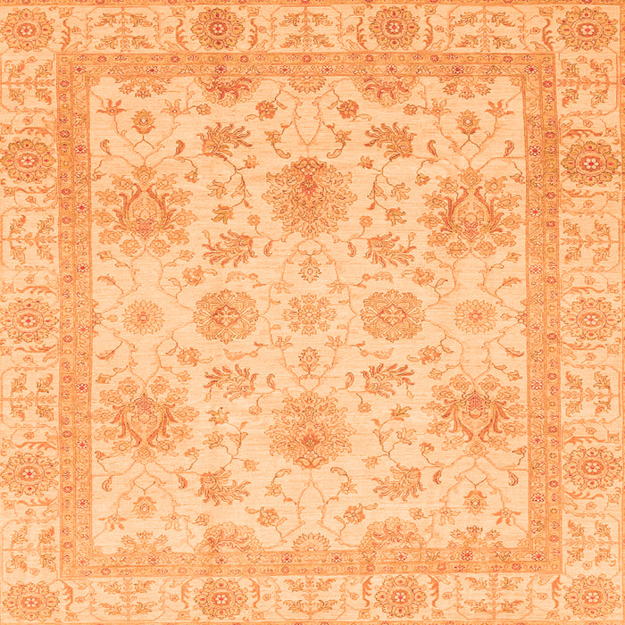 Square Oriental Orange Modern Rug, abs3980org