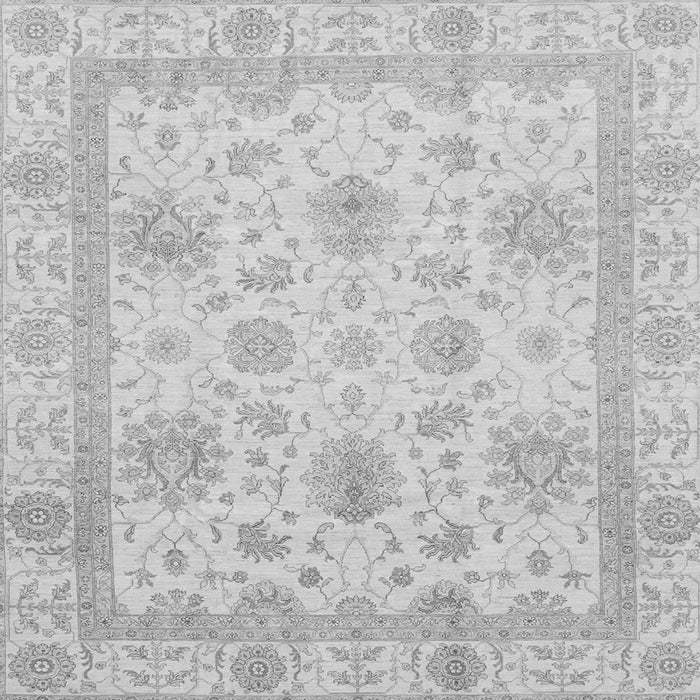 Square Machine Washable Oriental Gray Modern Rug, wshabs3980gry