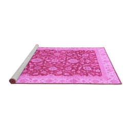 Sideview of Machine Washable Oriental Purple Traditional Area Rugs, wshabs3981pur