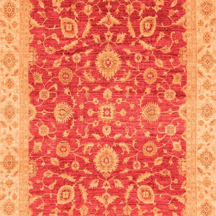 Machine Washable Oriental Orange Traditional Area Rugs, wshabs3981org