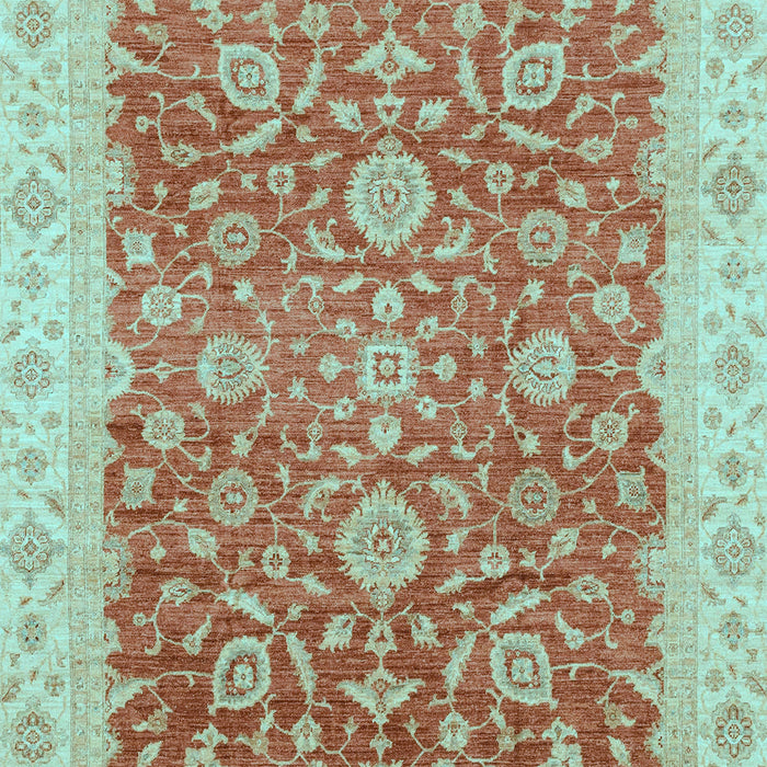 Machine Washable Oriental Light Blue Traditional Rug, wshabs3981lblu