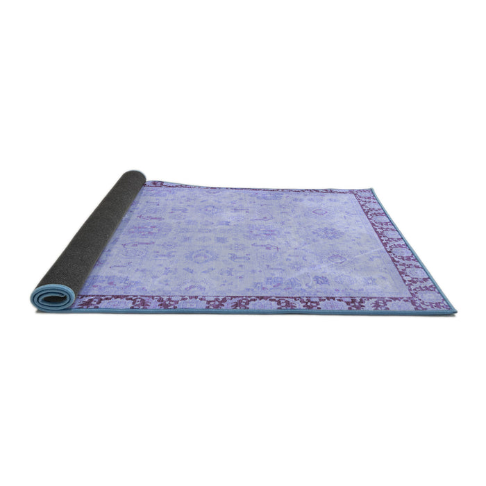 Sideview of Abstract Blue Modern Rug, abs3982blu