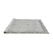 Sideview of Machine Washable Abstract Gray Modern Rug, wshabs3982gry