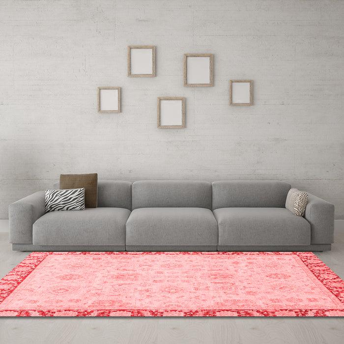 Modern Red Washable Rugs