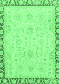 Abstract Emerald Green Modern Rug, abs3982emgrn