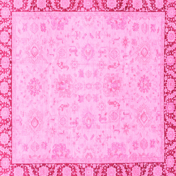 Square Abstract Pink Modern Rug, abs3982pnk