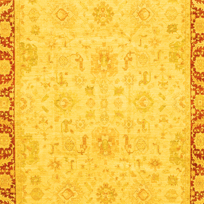 Machine Washable Abstract Yellow Modern Rug, wshabs3982yw