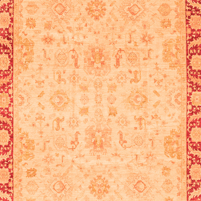 Machine Washable Abstract Orange Modern Area Rugs, wshabs3982org