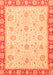 Machine Washable Abstract Orange Modern Area Rugs, wshabs3983org