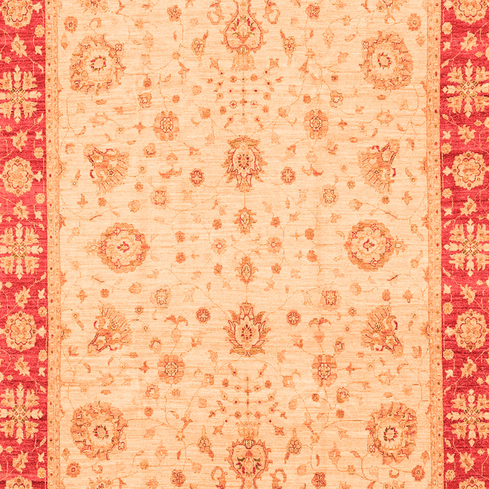 Machine Washable Abstract Orange Modern Area Rugs, wshabs3983org