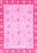 Machine Washable Abstract Pink Modern Rug, wshabs3983pnk