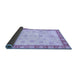 Sideview of Abstract Blue Modern Rug, abs3983blu