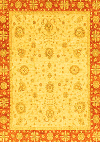 Abstract Yellow Modern Rug, abs3983yw