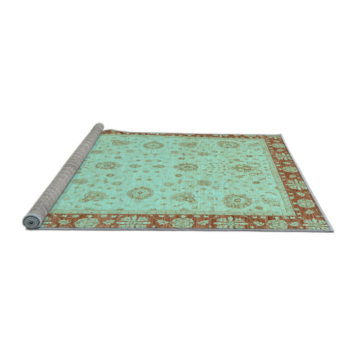 Sideview of Machine Washable Abstract Light Blue Modern Rug, wshabs3983lblu