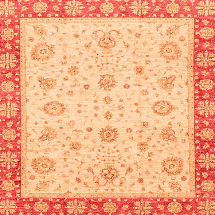 Square Abstract Orange Modern Rug, abs3983org