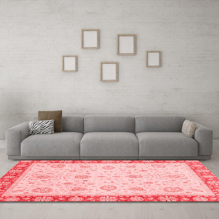 Modern Red Washable Rugs