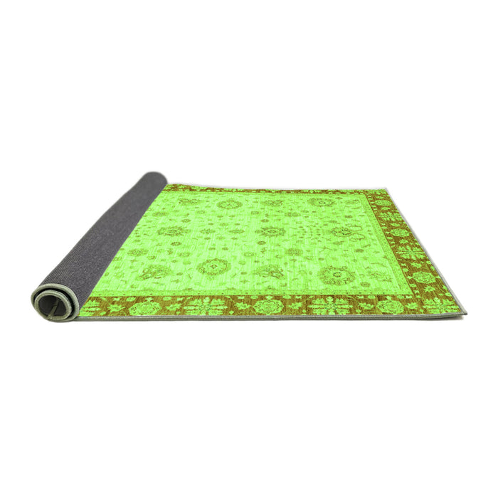 Sideview of Abstract Green Modern Rug, abs3983grn