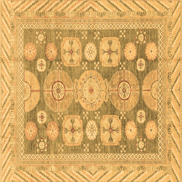 Square Oriental Brown Traditional Rug, abs3984brn