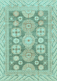 Oriental Light Blue Traditional Rug, abs3984lblu