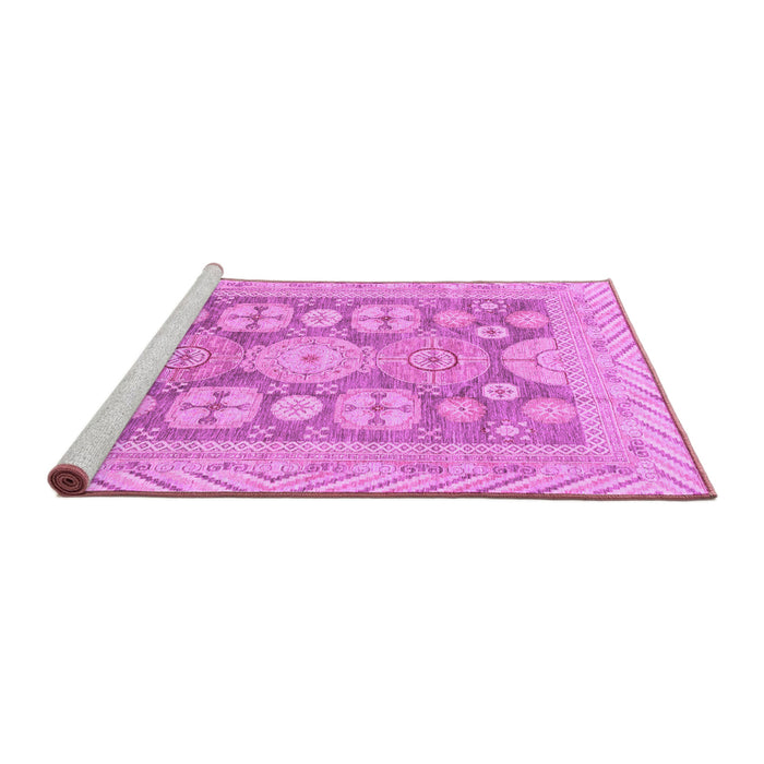 Sideview of Machine Washable Oriental Purple Traditional Area Rugs, wshabs3984pur