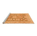 Sideview of Machine Washable Oriental Orange Traditional Area Rugs, wshabs3984org