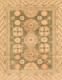 Machine Washable Abstract Cinnamon Brown Rug, wshabs3984