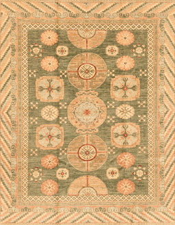 Machine Washable Abstract Cinnamon Brown Rug, wshabs3984