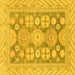 Square Oriental Yellow Traditional Rug, abs3984yw