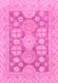 Machine Washable Oriental Pink Traditional Rug, wshabs3984pnk