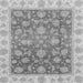 Square Machine Washable Oriental Gray Traditional Rug, wshabs3985gry