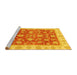 Sideview of Machine Washable Oriental Yellow Traditional Rug, wshabs3985yw