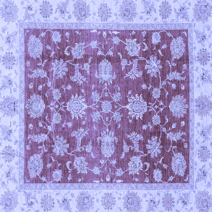 Square Oriental Blue Traditional Rug, abs3985blu