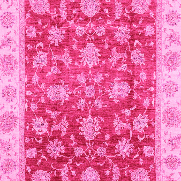Machine Washable Oriental Pink Traditional Rug, wshabs3985pnk