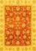 Machine Washable Oriental Yellow Traditional Rug, wshabs3985yw