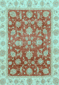 Oriental Light Blue Traditional Rug, abs3985lblu