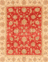 Machine Washable Abstract Scarlet Red Rug, wshabs3985