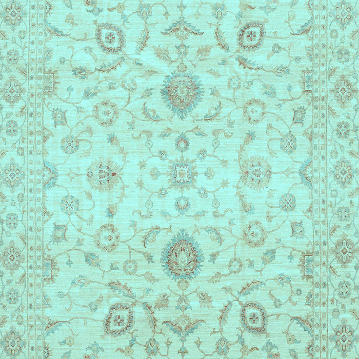 Machine Washable Oriental Light Blue Traditional Rug, wshabs3986lblu