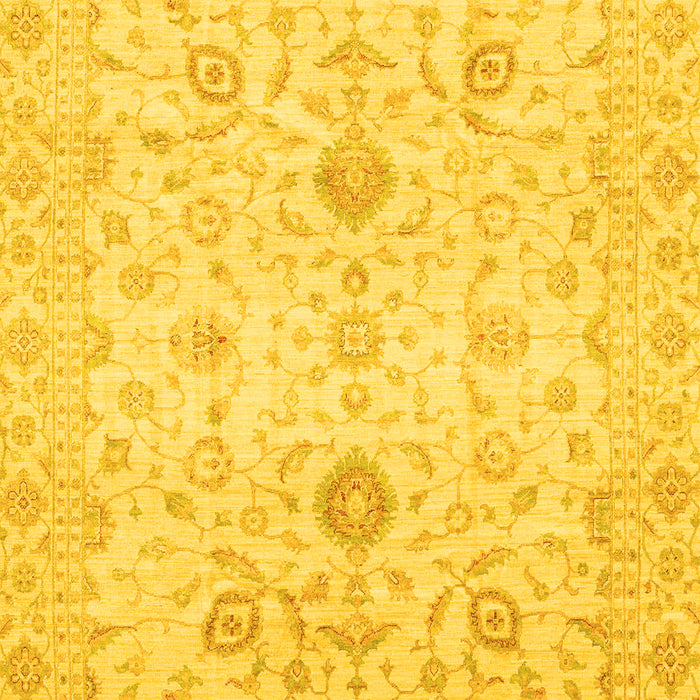Machine Washable Oriental Yellow Traditional Rug, wshabs3986yw