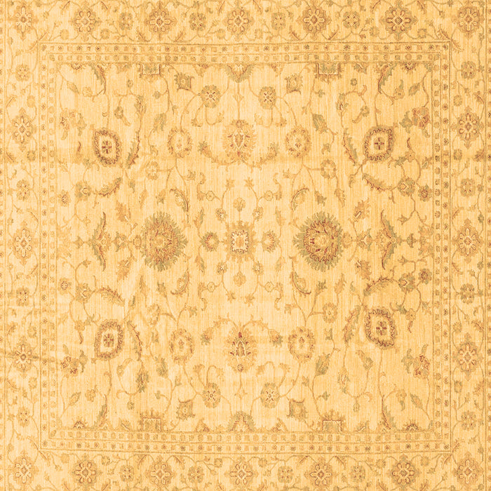 Square Machine Washable Oriental Brown Traditional Rug, wshabs3986brn