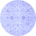 Round Oriental Blue Traditional Rug, abs3986blu