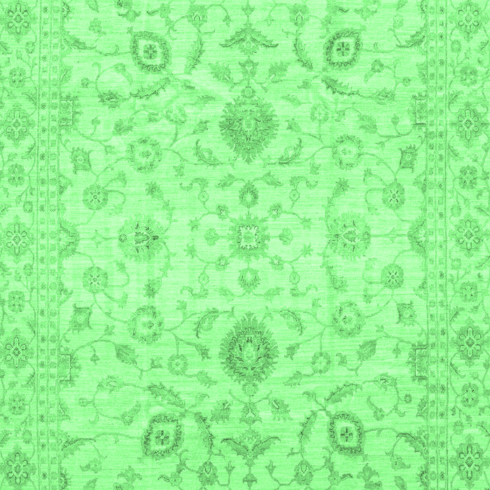 Machine Washable Oriental Emerald Green Traditional Area Rugs, wshabs3986emgrn
