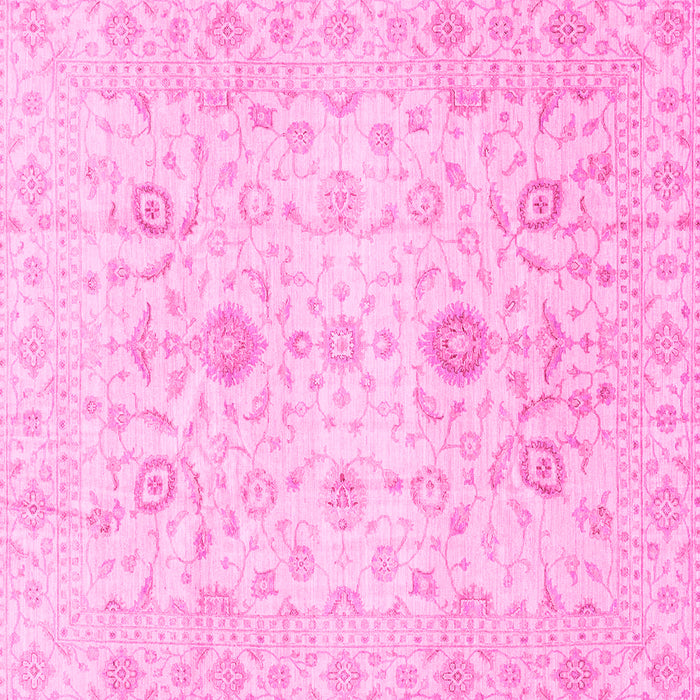 Square Oriental Pink Traditional Rug, abs3986pnk