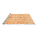 Sideview of Machine Washable Oriental Orange Traditional Area Rugs, wshabs3986org