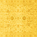 Square Machine Washable Oriental Yellow Traditional Rug, wshabs3986yw