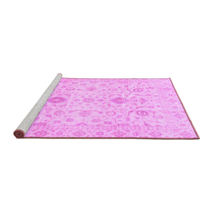 Sideview of Machine Washable Oriental Purple Traditional Area Rugs, wshabs3986pur