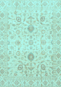 Oriental Light Blue Traditional Rug, abs3986lblu